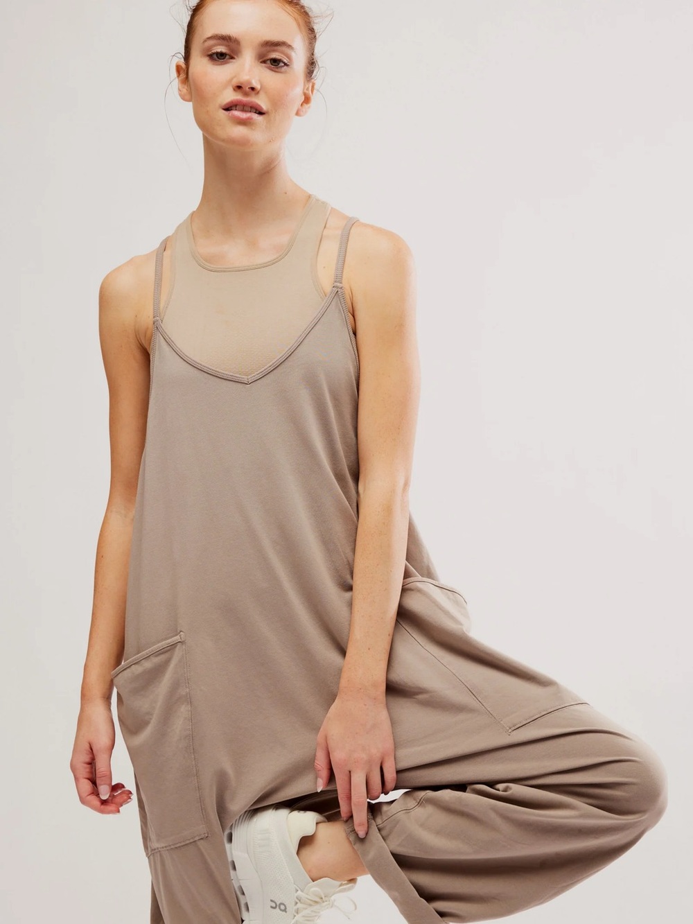 FP Movement by Free People Hot Shot Onesie in Mocha